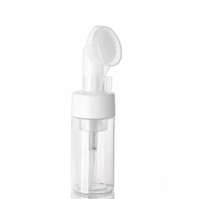 Pompe à mousse en plastique blanc de 42 mm avec brosse en silicone souple