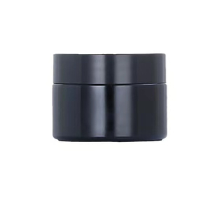 Pot de crème pour le visage en verre noir 30 g