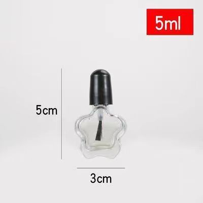 Bouteille de vernis à ongles ronde en verre de 5 ml